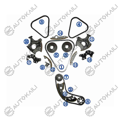 کیت زنجیره تایمینگ برای AUDI/VW AUDI A6 4F2،C6 2.4 2393CC 133KW 177PS 2004.5-2008.10 06E109229F 106L