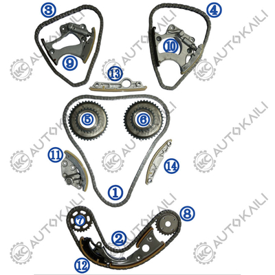 کیت زنجیره تایمینگ برای AUDI A7 4GA CNYA 150KW 2.8L 10-14 A6L 4X8/ C7 CNYB 162KW 2.8L 12-16 06E109465BC 108L