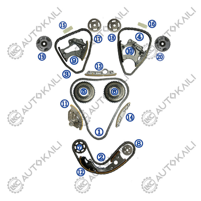 کیت زنجیره تایمینگ برای AUDI VW Touareg CYJA 235KW 3.0TSI 11-16 A4L A6L A7 A5 Q5 S5 SQ5 Q7 06E109465BC 108L 06E109465AM