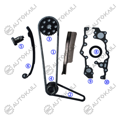 کیت زنجیره زمان بندی پلاستیکی PA66 / PA46 برای 2TZ-FE OLD 100٪ آزمون حرفه ای