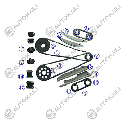 کیت زنجیره تایمینگ پلاستیکی PA66 / PA46 برای Ford Mustang 281Cu. V8 GAS DOHC بنزین 4.6L 98-99