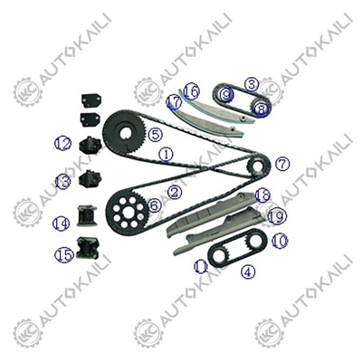 کیت زنجیره تایمینگ پلاستیکی PA66 / PA46 برای فورد موستانگ 281Cu. V8 GAS DOHC بنزین 4.6L 01-02