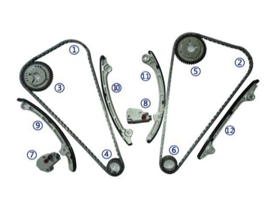 کیت زنجیره زمان بندی پلاستیکی PA66 / PA46 برای INFINITI FX45 VK45DE V8 4.5L 03-08