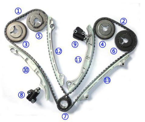 بسته ی زنجیره ی زمان بندی پلاستیکی PA66 / PA46 برای اینفینیتی QX56 VK56DE V8 5.6L 5552cc 04-06
