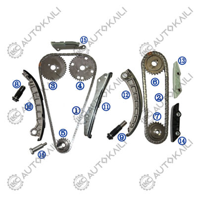 کیت زنجیر تایم پلاستیکی PA66 / PA46 برای میتسوبیشی یورو V فوسو بنزینی 4P10 3.0L 11-