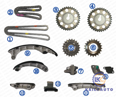 کیت زنجیر تایم 1GD 2GD 2.8T برای TOYOTA FORTUNER HILUX INNOVA 13507-0E010 116L 13550-0E010