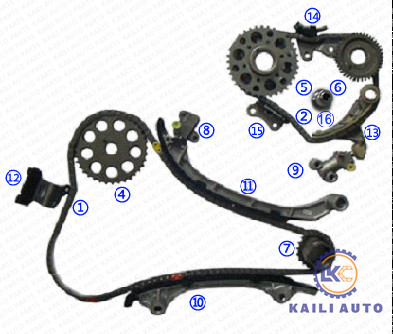 TOYOTA 4RUNNER تاکوما 2.7 VVT زنجیر تایم 13506-75050 124L 13540-75030