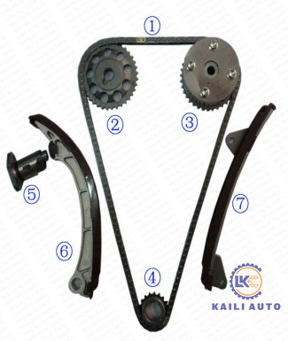 کیت زنجیر تایم تویوتا سلیکا کرولا با موتور VVT T22 ZZT23 E12U 1.8L 13506-22030 130L